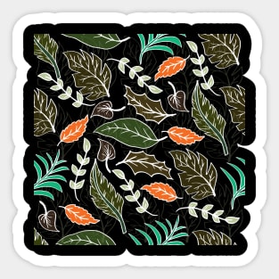 Seamless Background. Autumn Leaves Pattern texture Sticker